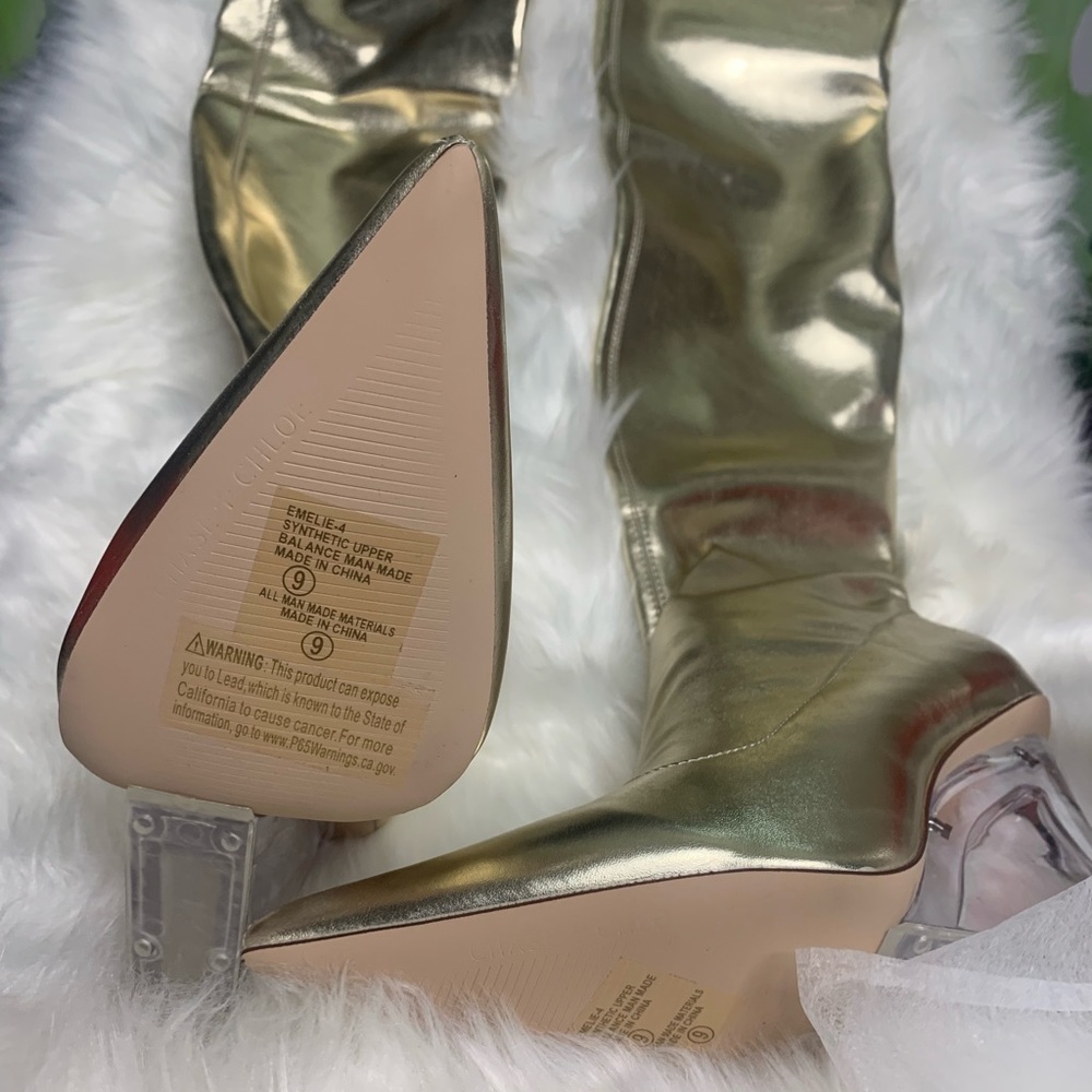 Gold boots